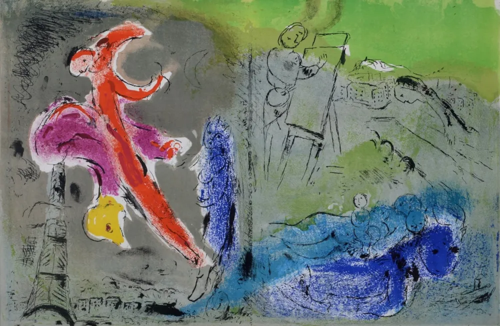 Litografia Chagall - Vision de Paris