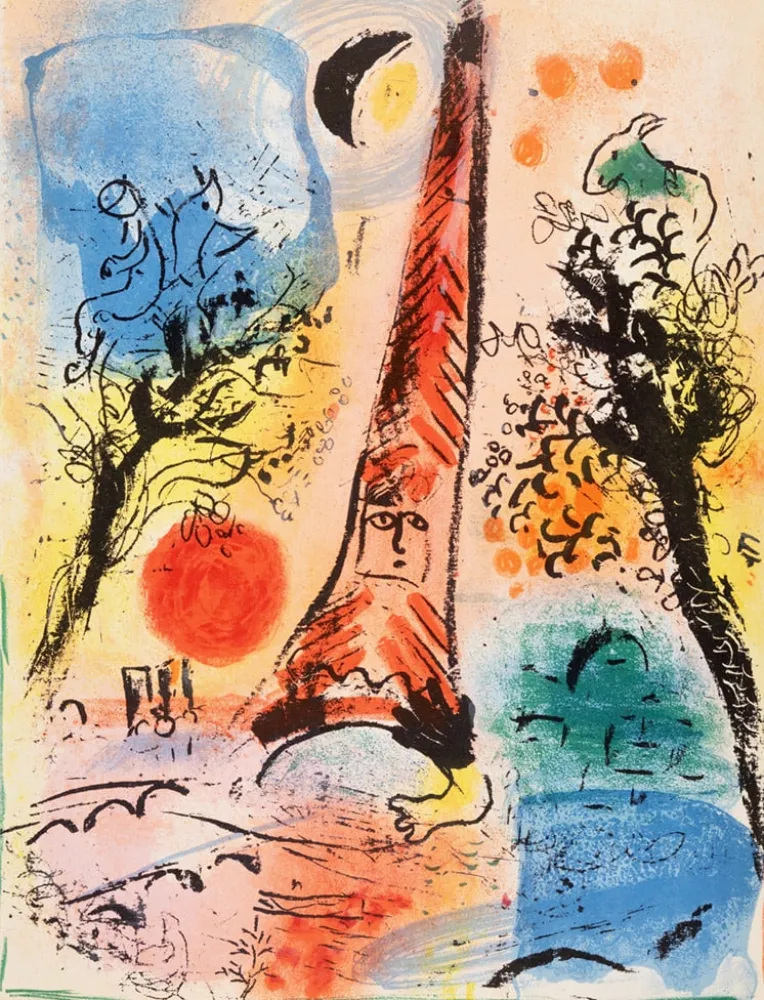 Litografia Chagall - Vision de Paris