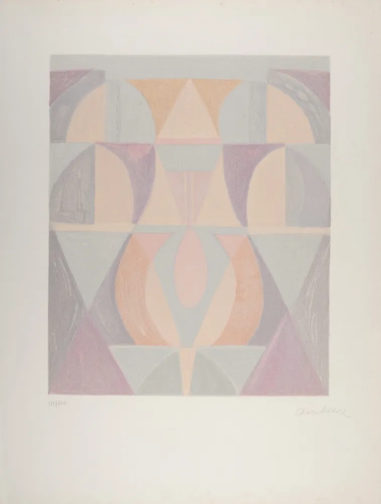 Litografia Charchoune - Composition, 1971 - Hand-signed