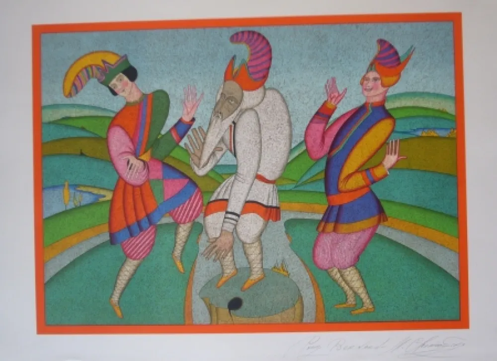 Litografia Chemiakin - Carnaval