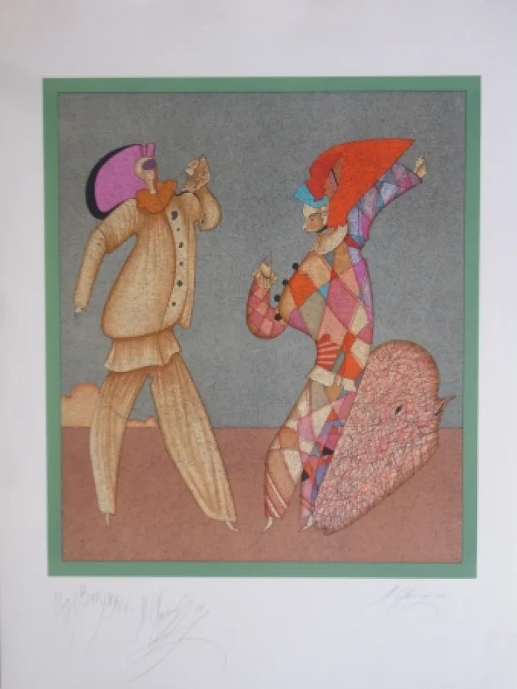 Litografia Chemiakin - Carnaval