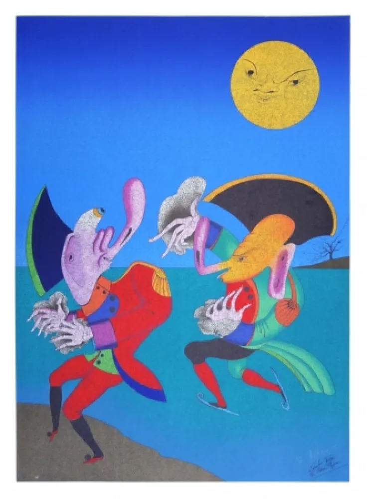 Litografia Chemiakin - Carnaval de St Petersbourg