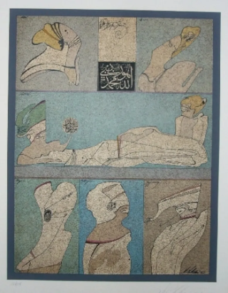 Litografia Chemiakin - Ecritures