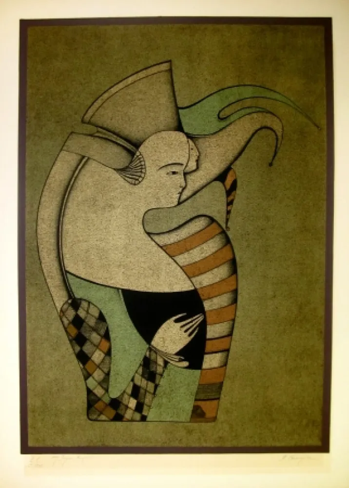 Litografia Chemiakin - Personnage fantastique