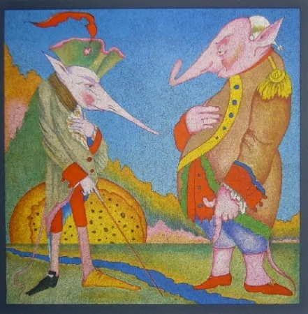 Litografia Chemiakin - Suite Carnaval de Saint Petersbourg 10