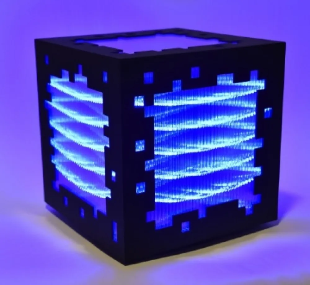 Incisione Su Legno Chevalier - Mini voxels light blue