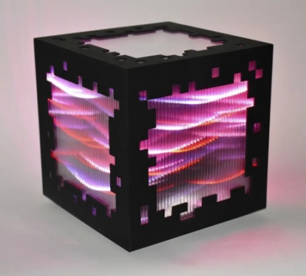 Incisione Su Legno Chevalier - Mini voxels light red