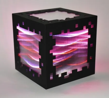 Incisione Su Legno Chevalier - Mini voxels light red