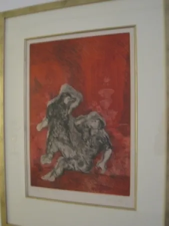 Incisione Chia - Two persons in a Garden