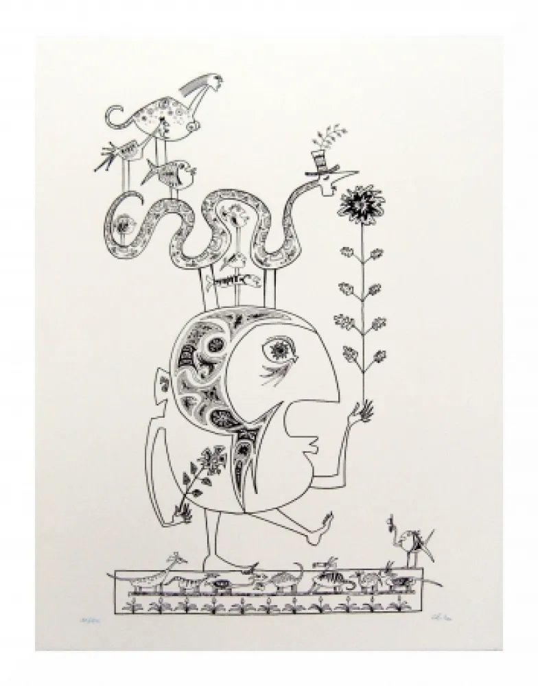 Litografia Chica - Hommage à Brauner