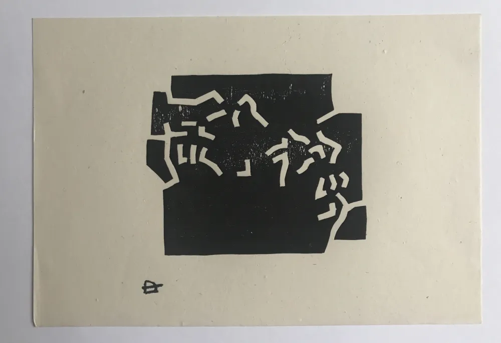 Incisione Su Legno Chillida - Egokarri (Carte de Voeux 69)