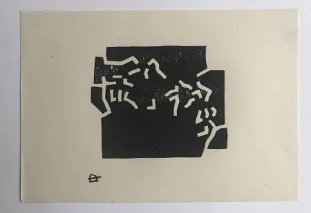 Incisione Su Legno Chillida - Egokarri (Carte de Voeux 69)