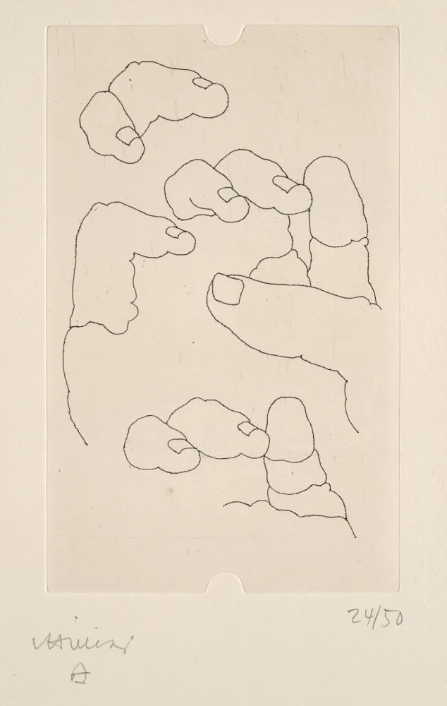 Incisione Chillida - Esku (from La mémoire et la main, by Edmond Jabes)