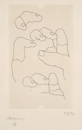 Incisione Chillida - Esku (from La mémoire et la main, by Edmond Jabes)