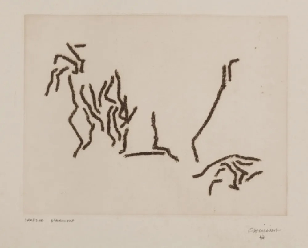 Incisione Chillida - Glissement de Limites (First print)