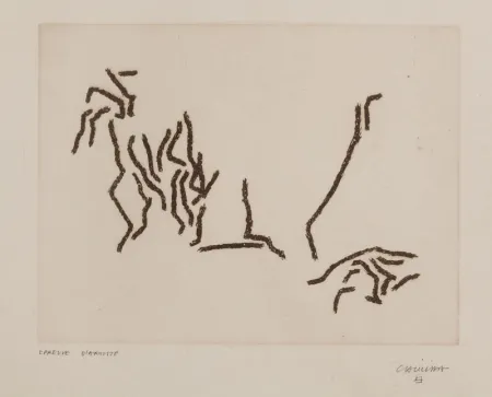 Incisione Chillida - Glissement de Limites (First print)