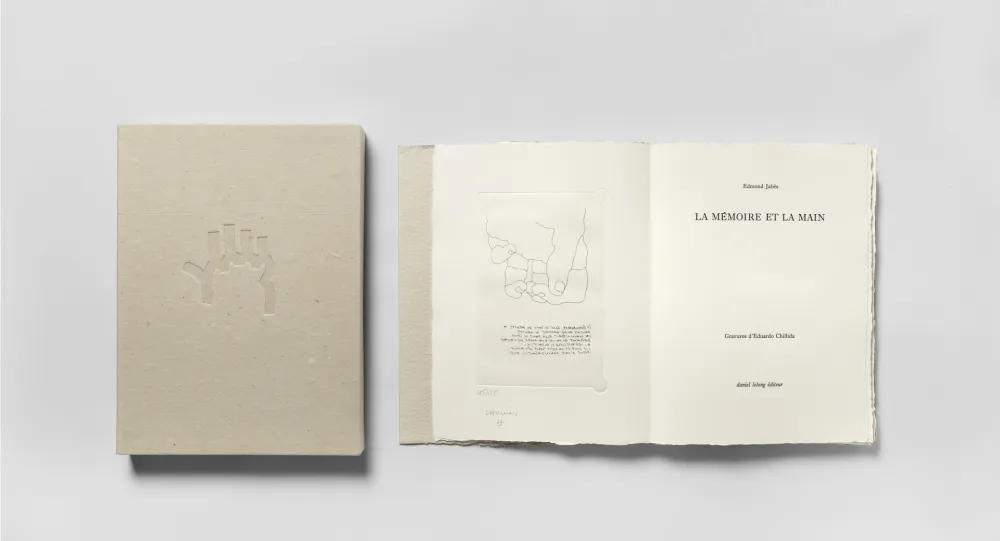 Incisione Chillida - La mémoire et la main