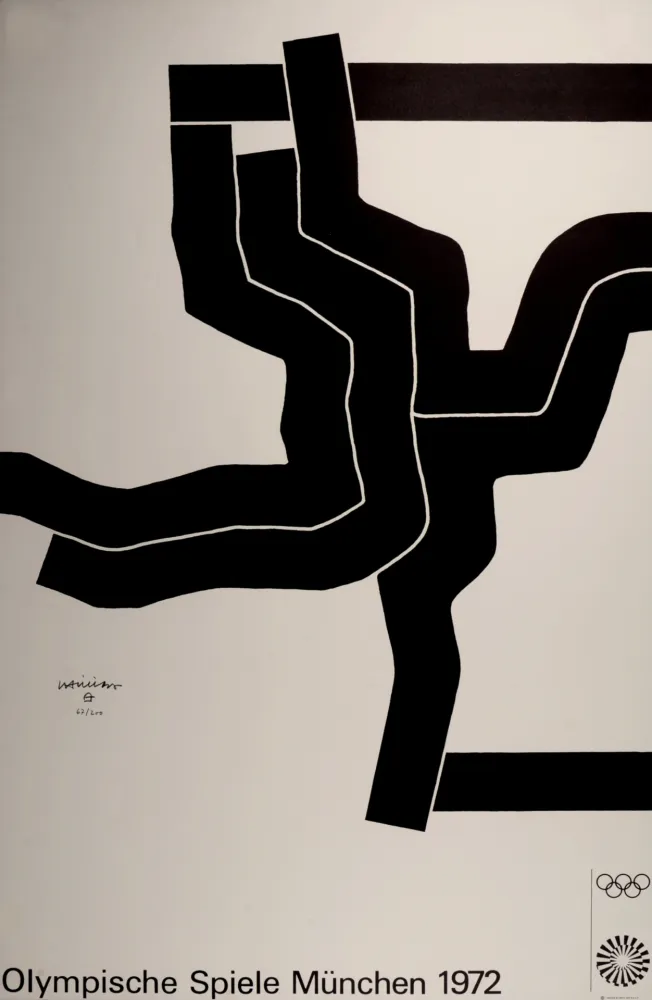 Non Tecnico Chillida - Olympische Spiele München 1972 - Hand-signed