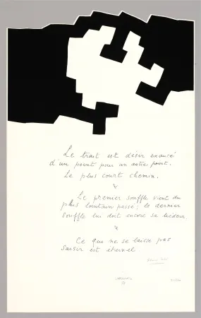 Litografia Chillida - Placard Jabes