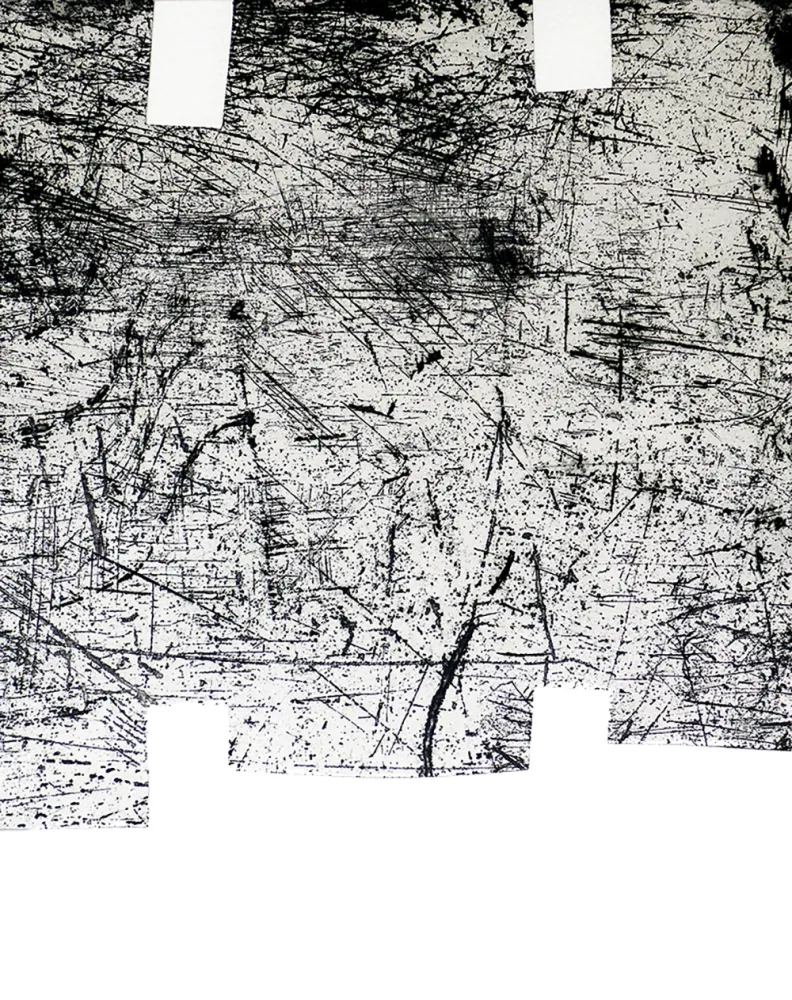 Acquaforte E Acquatinta Chillida - Une helene de vent ou fumee I