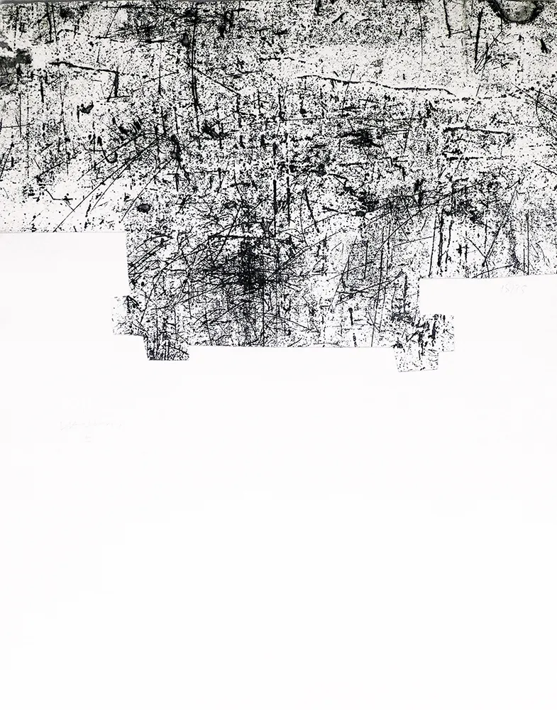 Incisione Chillida - Une helene de vent ou fumee III