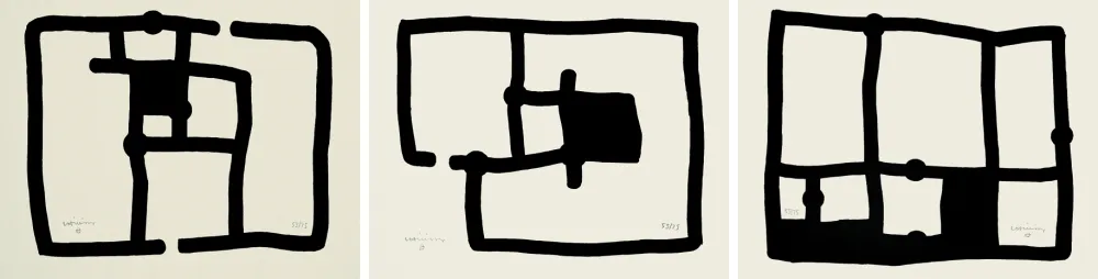 Acquatinta Chillida - Zedatu (I, III y IV)
