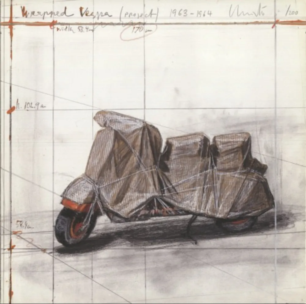 Multiplo Christo - Wrapped Vespa