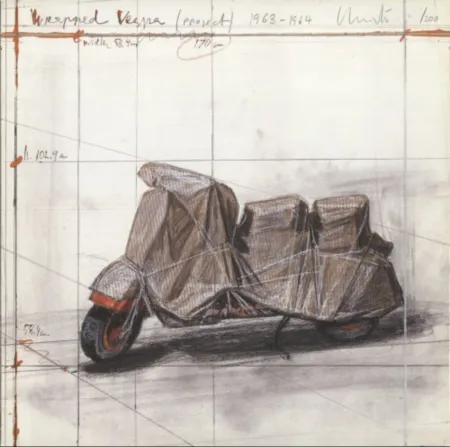 Multiplo Christo - Wrapped Vespa