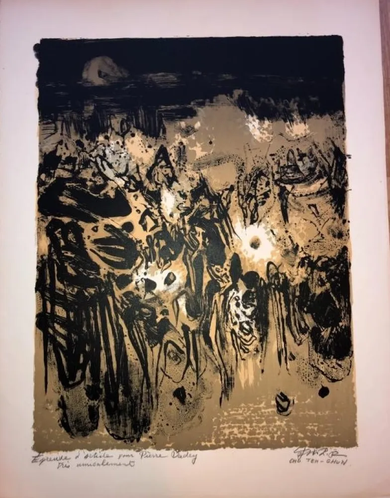 Litografia Chu Teh Chun  - Golden Times circa 1960