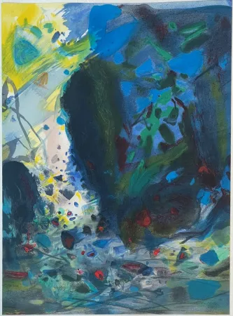 Litografia Chu Teh Chun  - Saison bleue (Planche I) 