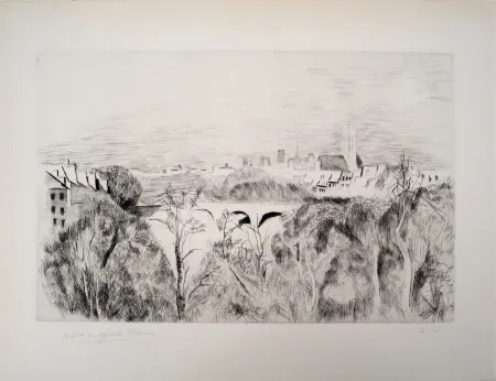 Incisione Clairin - Le Pont Marie