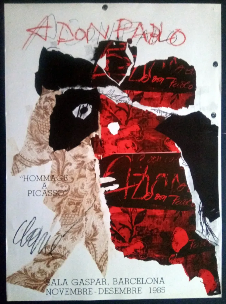 Manifesti Clavé - Antoni Clavé - A Don Pablo - Sala Gaspar 1985