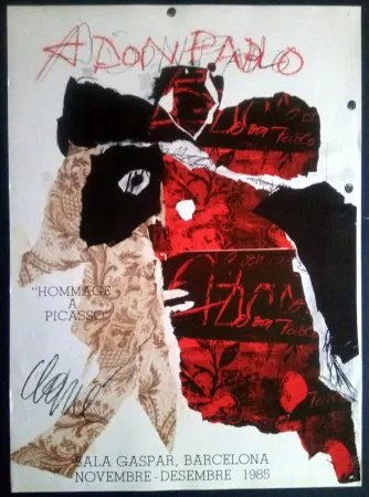 Manifesti Clavé - Antoni Clavé - A Don Pablo - Sala Gaspar 1985