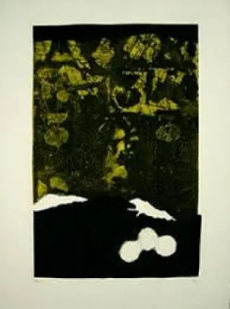 Incisione Clavé - Bleu Et Noir