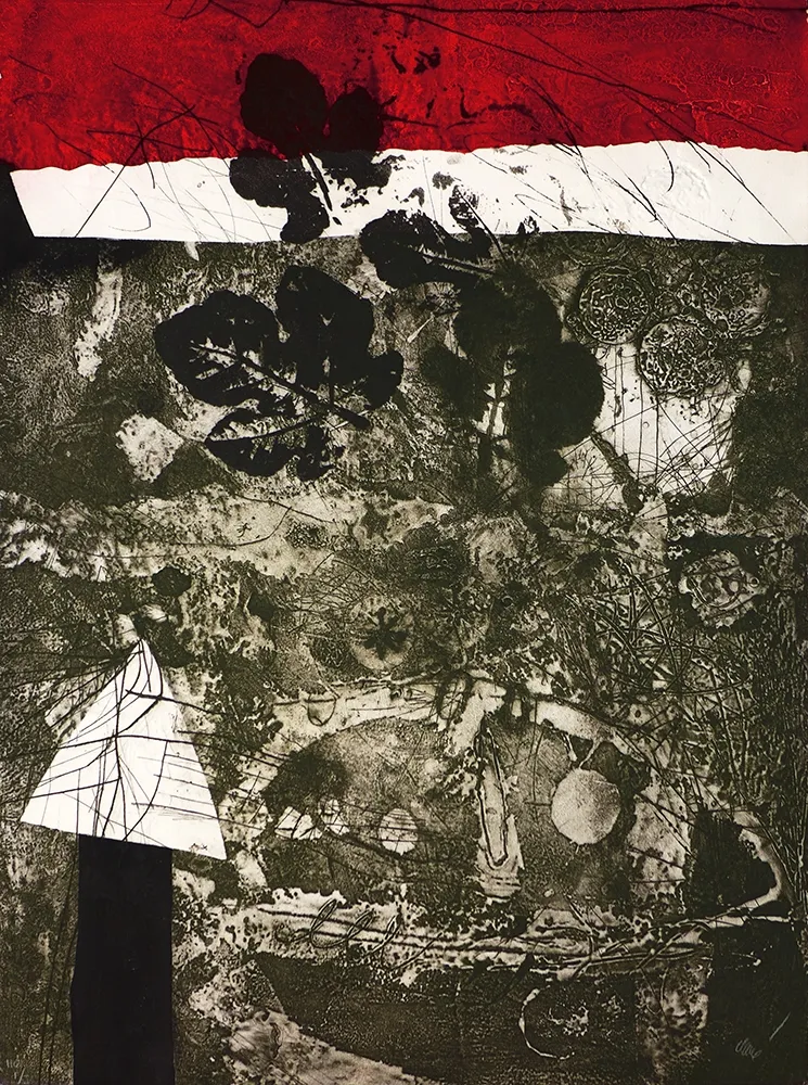 Incisione Clavé - Guerrier aux feuilles