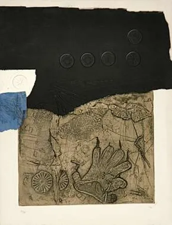 Acquatinta Clavé - La tache bleu