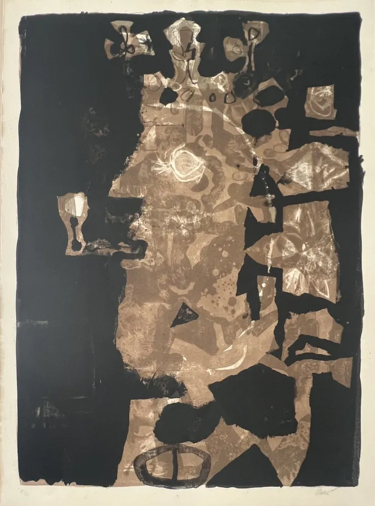 Litografia Clavé - Le roi à la pipe , 1952
