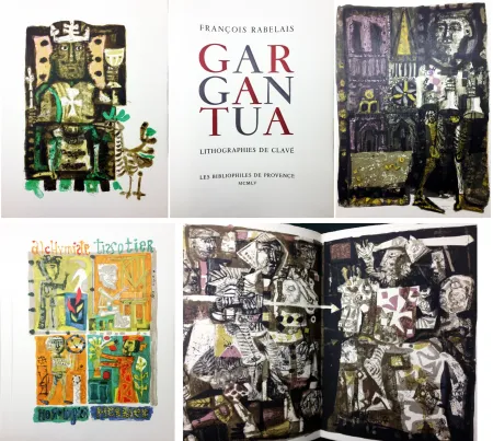 Libro Illustrato Clavé - Rabelais. GARGANTUA. 61 lithographies originales de Clavé (1955)