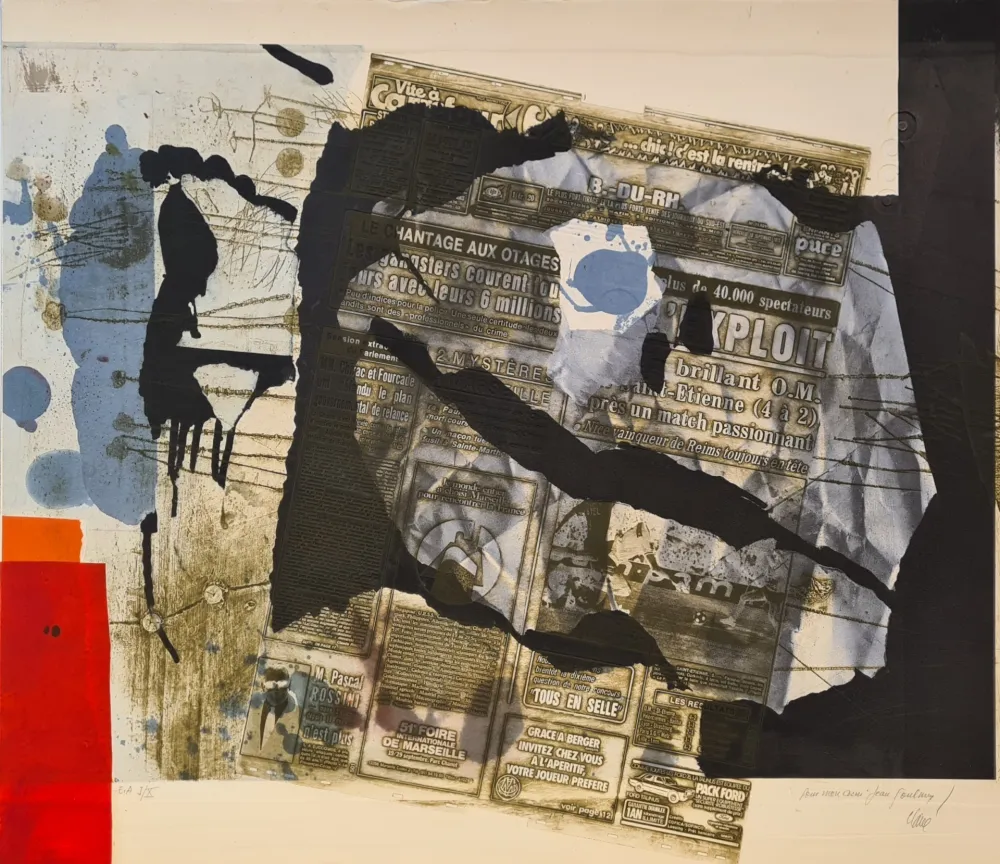 Incisione Clavé - Tête de guerrier