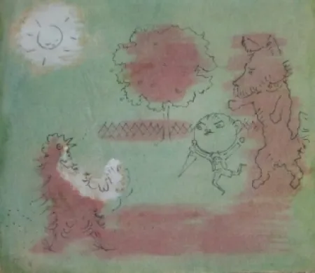 Litografia Cocteau - Drôle de ménage