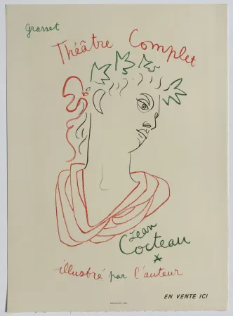 Litografia Cocteau - Grasset Theatre Complet