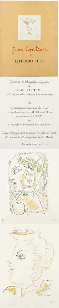 Libro Illustrato Cocteau - Jean Cocteau, 25 lithographies originales 1956