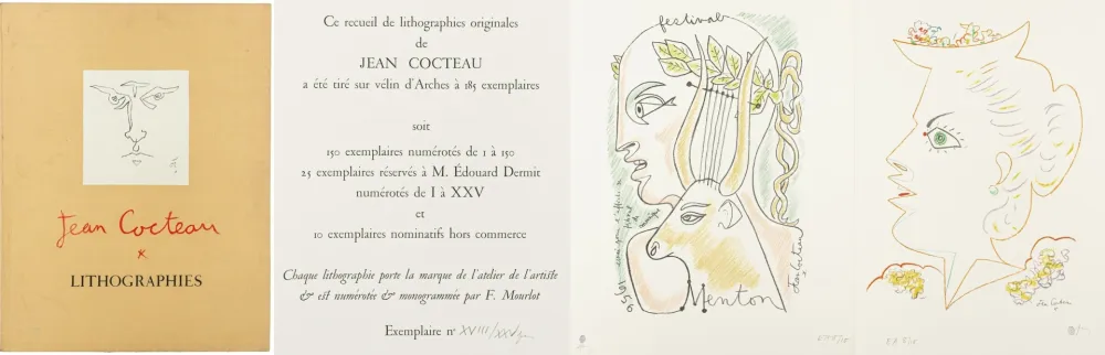 Libro Illustrato Cocteau - Jean Cocteau, 25 lithographies originales 1956-58