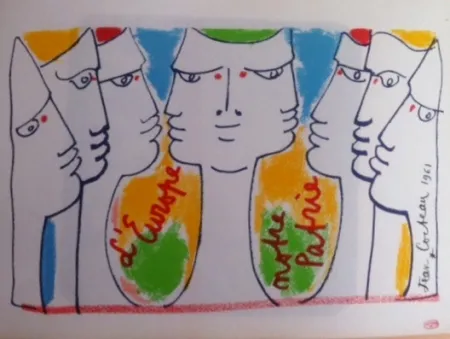 Litografia Cocteau - L'Europe