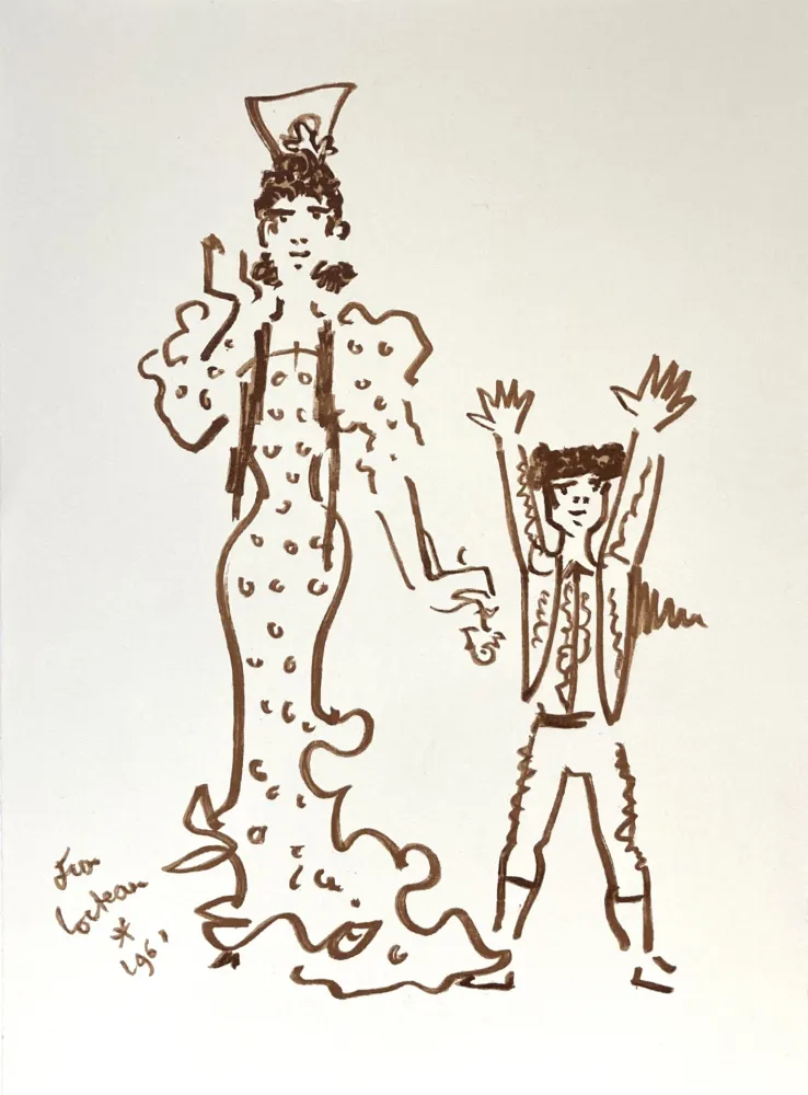 Litografia Cocteau -  Lithographie originale