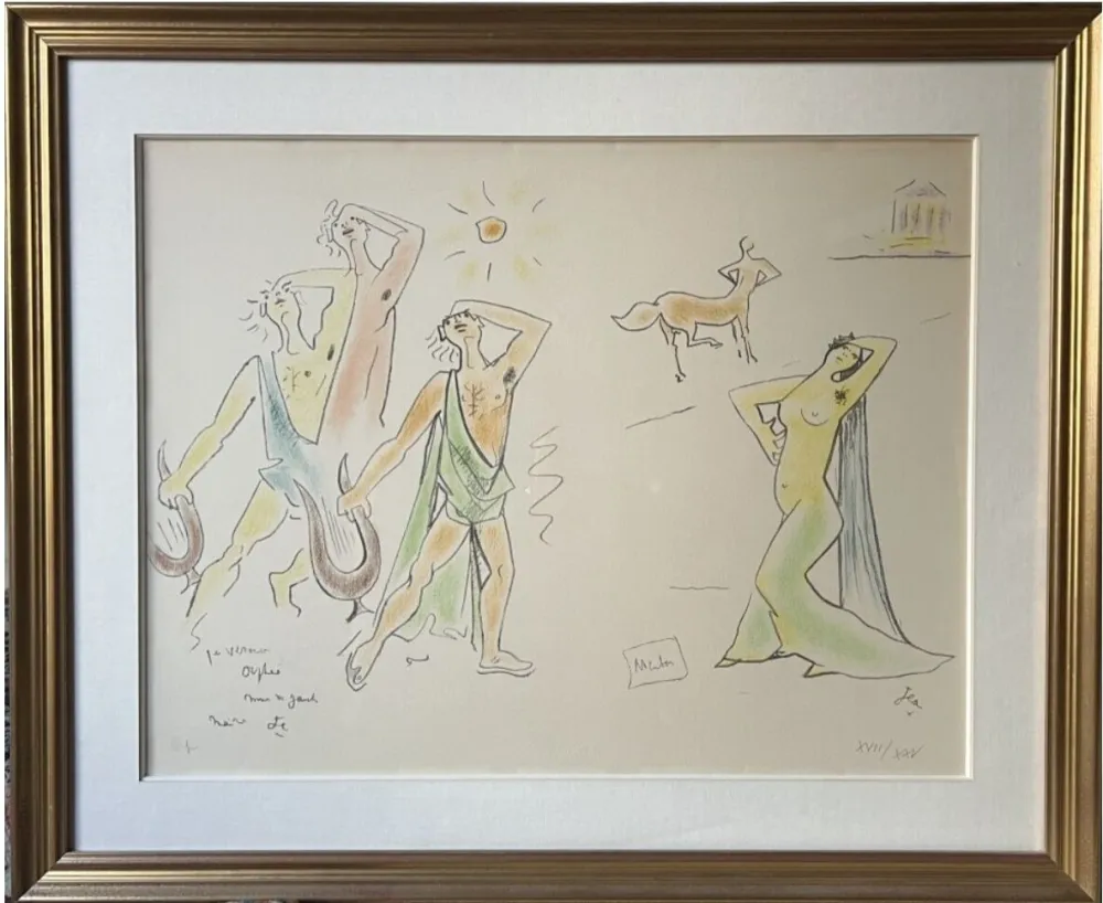 Litografia Cocteau - Orphée et Eurydice