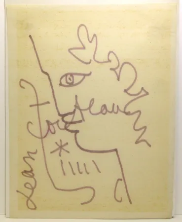 Non Tecnico Cocteau - Profil d'Ephèbe. Dessin