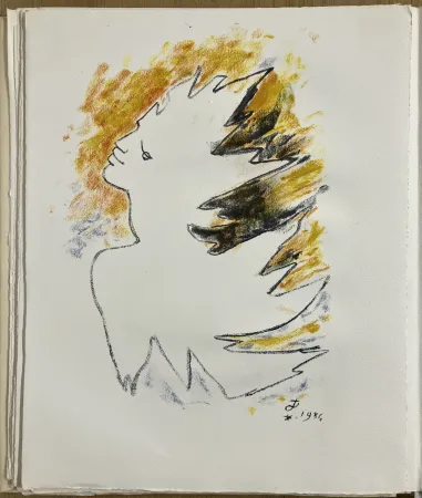 Libro Illustrato Cocteau - Sous le manteau de feu.