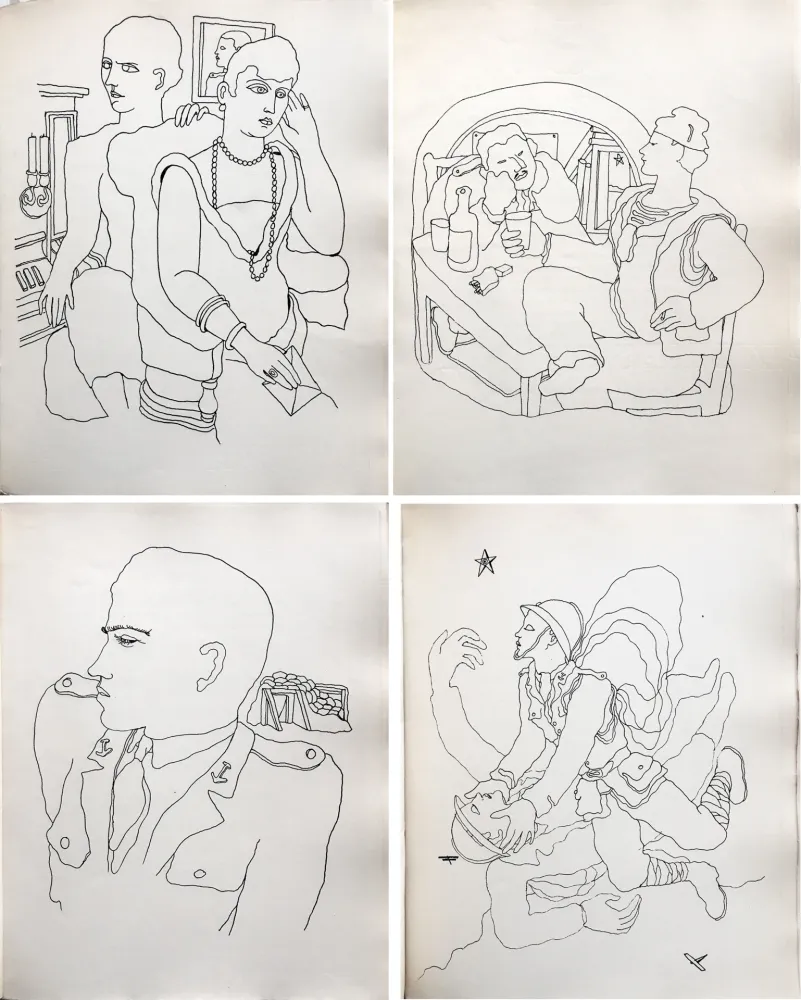 Libro Illustrato Cocteau - THOMAS L'IMPOSTEUR. Histoire et Dessins par Jean Cocteau (1927)