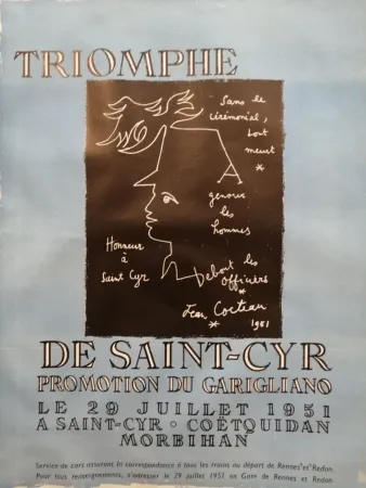 Manifesti Cocteau - Triomphe de Saint Cyr - Promotion du Garigliano -